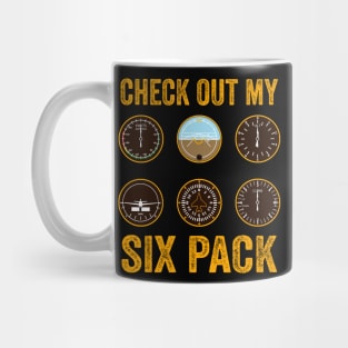 Check Out My Six Pack Pilot Funny Aviation Lover Mug